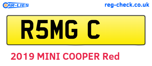 R5MGC are the vehicle registration plates.