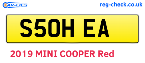 S50HEA are the vehicle registration plates.