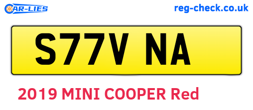 S77VNA are the vehicle registration plates.