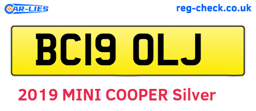 BC19OLJ are the vehicle registration plates.