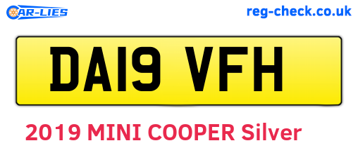 DA19VFH are the vehicle registration plates.
