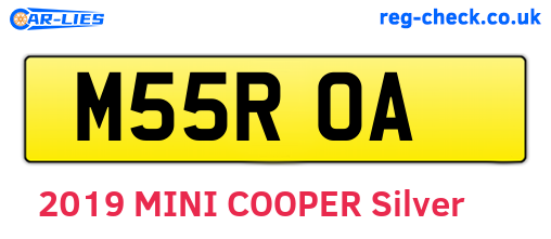M55ROA are the vehicle registration plates.