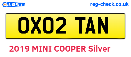 OX02TAN are the vehicle registration plates.