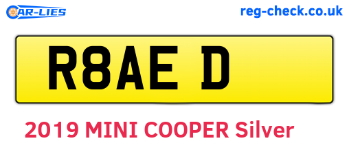 R8AED are the vehicle registration plates.