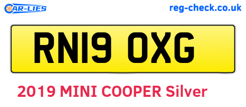 RN19OXG are the vehicle registration plates.