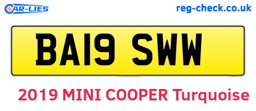 BA19SWW are the vehicle registration plates.