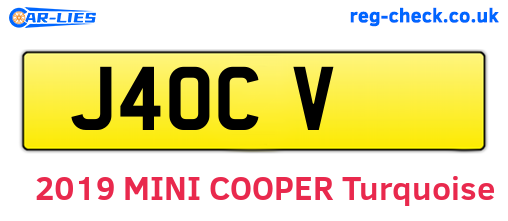 J4OCV are the vehicle registration plates.