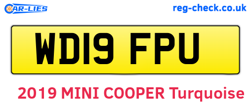 WD19FPU are the vehicle registration plates.