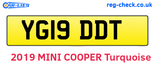 YG19DDT are the vehicle registration plates.