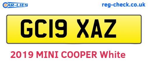 GC19XAZ are the vehicle registration plates.