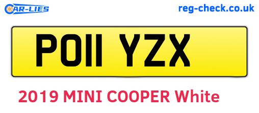 PO11YZX are the vehicle registration plates.