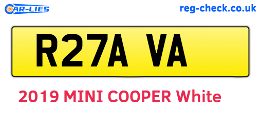 R27AVA are the vehicle registration plates.