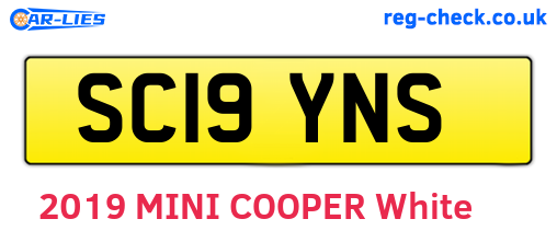 SC19YNS are the vehicle registration plates.