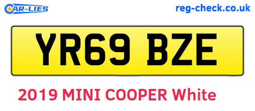 YR69BZE are the vehicle registration plates.