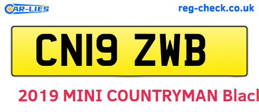 CN19ZWB are the vehicle registration plates.