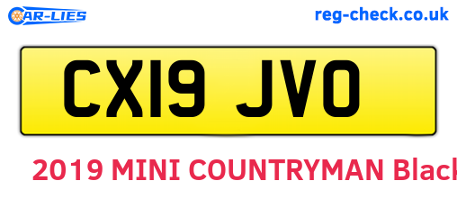 CX19JVO are the vehicle registration plates.