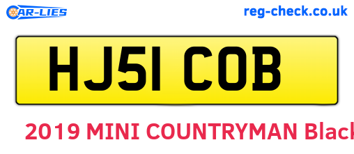 HJ51COB are the vehicle registration plates.