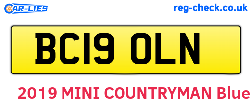 BC19OLN are the vehicle registration plates.