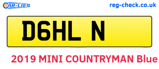 D6HLN are the vehicle registration plates.