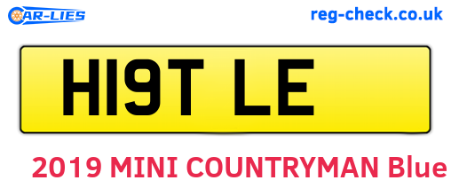 H19TLE are the vehicle registration plates.