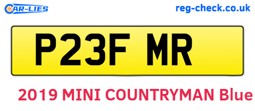 P23FMR are the vehicle registration plates.