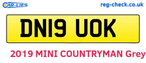 DN19UOK are the vehicle registration plates.