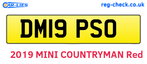 DM19PSO are the vehicle registration plates.