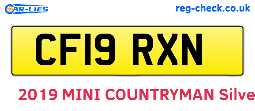 CF19RXN are the vehicle registration plates.