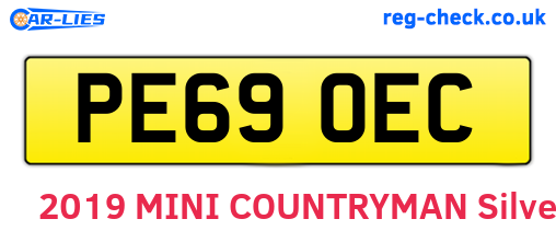 PE69OEC are the vehicle registration plates.