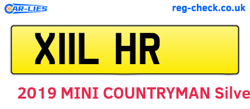 X11LHR are the vehicle registration plates.