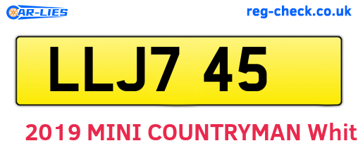 LLJ745 are the vehicle registration plates.