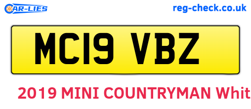 MC19VBZ are the vehicle registration plates.