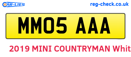 MM05AAA are the vehicle registration plates.