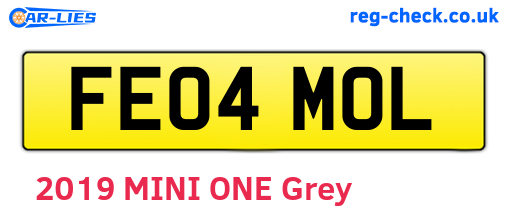 FE04MOL are the vehicle registration plates.