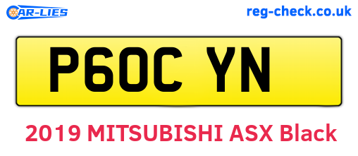 P60CYN are the vehicle registration plates.