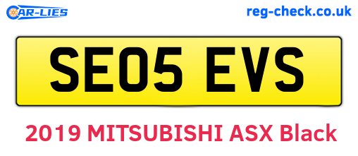 SE05EVS are the vehicle registration plates.