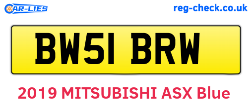 BW51BRW are the vehicle registration plates.