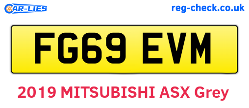 FG69EVM are the vehicle registration plates.