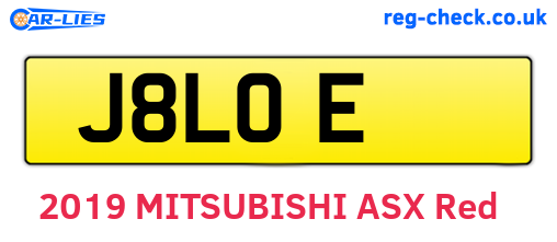 J8LOE are the vehicle registration plates.