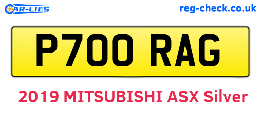 P700RAG are the vehicle registration plates.