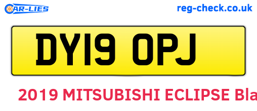 DY19OPJ are the vehicle registration plates.