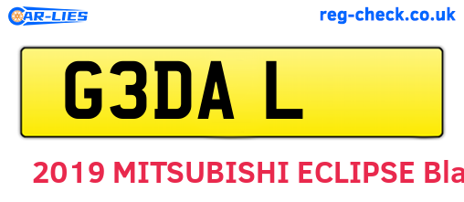 G3DAL are the vehicle registration plates.
