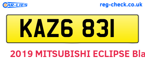 KAZ6831 are the vehicle registration plates.
