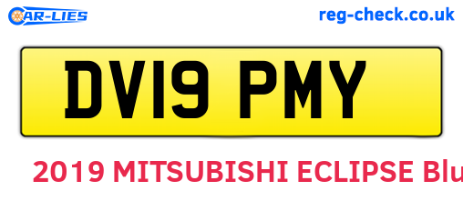DV19PMY are the vehicle registration plates.