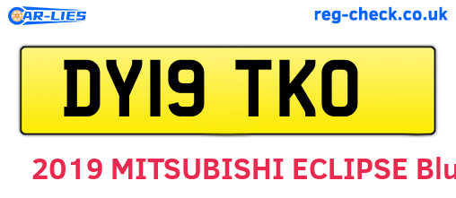 DY19TKO are the vehicle registration plates.