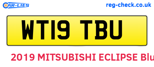 WT19TBU are the vehicle registration plates.