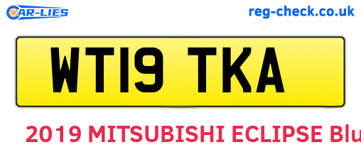 WT19TKA are the vehicle registration plates.