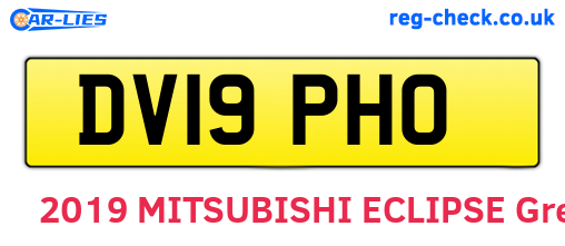 DV19PHO are the vehicle registration plates.