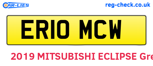 ER10MCW are the vehicle registration plates.