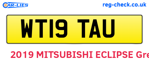 WT19TAU are the vehicle registration plates.